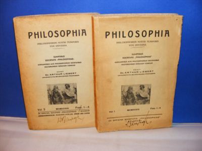 Philosophia 1-2, Dr Arthur Liebert , Beograd 1936