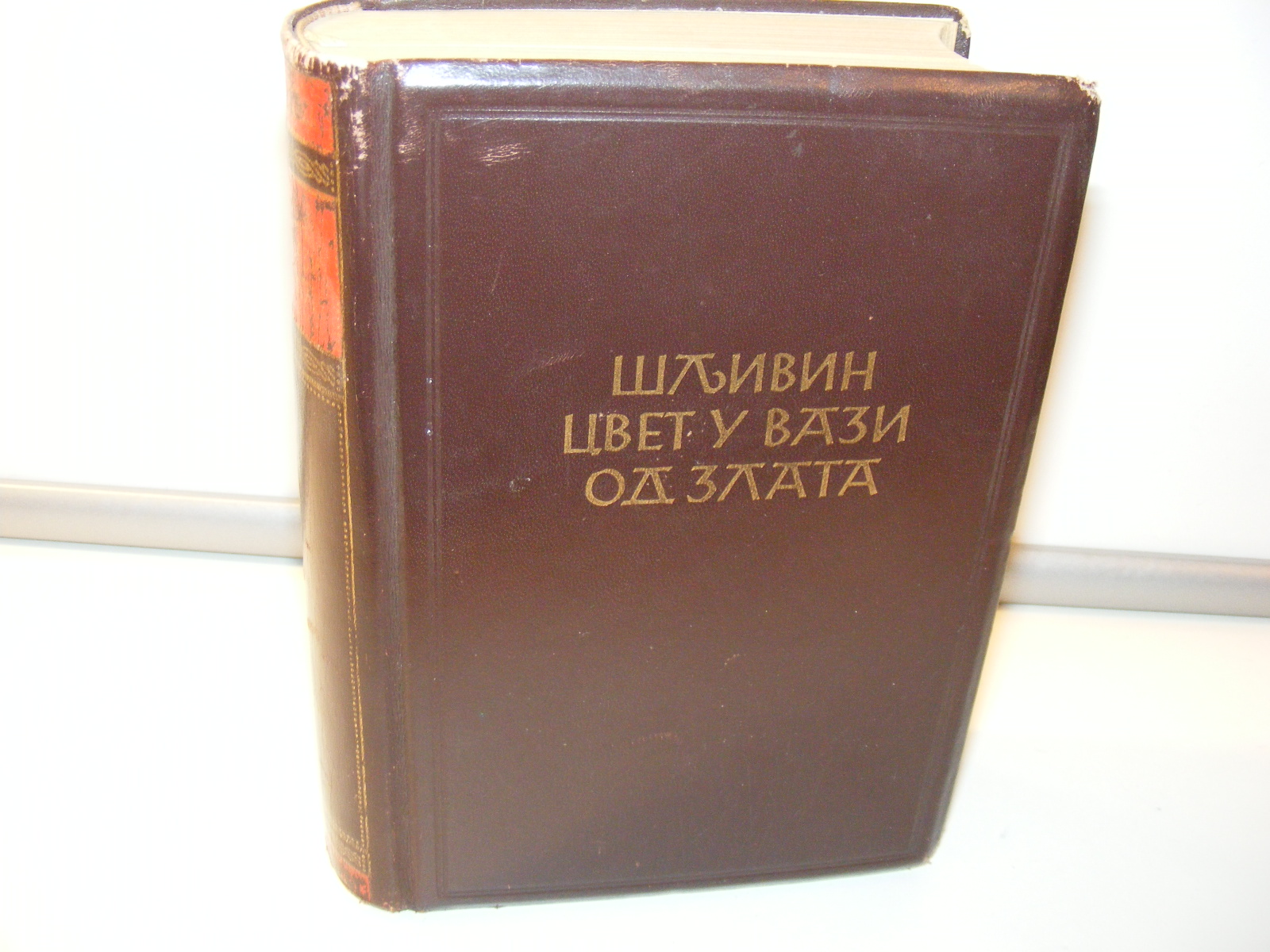 Šljivin cvet u vazi od zlata,